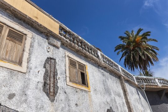 Villa on the rocks. City of Santa Cruz Madeira Portugal.