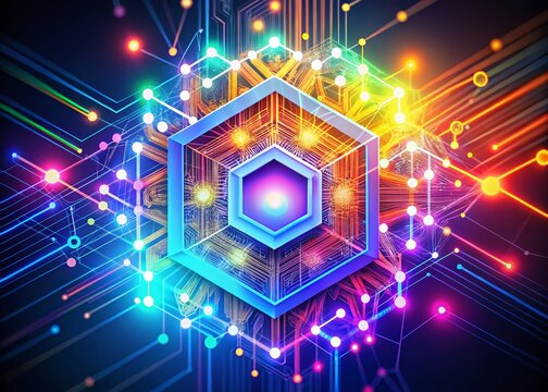 Modern abstract logo design representing API technology and digital connectivity in vibrant colors