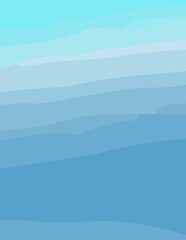 blue minimalist abstract aesthetic illustration. Modern style wall decoration. Contemporary artistic poster collection