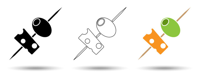Tapas icon. Tapas icon on a white background, isolated. The icon has three uses in applications and websites. Vector illustration. Tapas icon on a white background.
