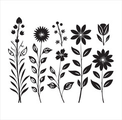 illustration of a rose, flower, floral, vector, design, pattern, decoration, nature, illustration, leaf, flowers, element, ornament, art, plant, frame, spring, tattoo, silhouette, wallpaper, black, de