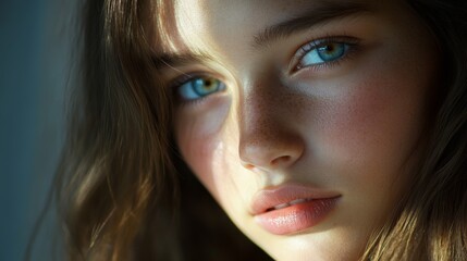 Fototapeta premium Natural Light Portrait of a Young Woman