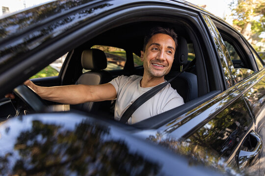 Friendly Driver Ready for the Ride