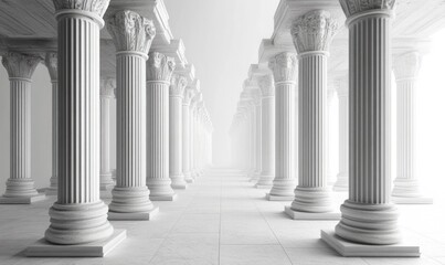 Rows of three dimensional columns
