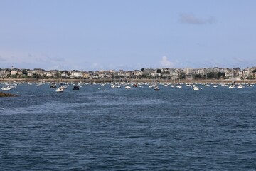 L'estuaire de la rivière Rance, ville de Dinard, département d'Ille et Vilaine, Bretagne, France