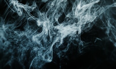 Smoke, abstract shapes, ethereal, mysterious, dark background