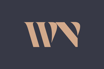 Abstract letter WJ logo. This logo icon incorporate with abstract shape in the creative way. Minimalist abstract letter logo.