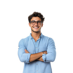 Businessman isolated on transparent white background, png.