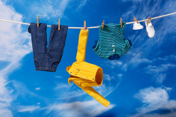 Doll Clothes on Clothesline