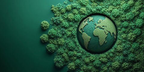 eco-friendly and sustainable development banner with a focus on green business strategies, aiming for net zero carbon goals, climate-friendly practices, and emission reduction for a better future