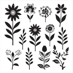 illustration of a rose, flower, floral, vector, design, pattern, decoration, nature, illustration, leaf, flowers, element, ornament, art, plant, frame, spring, tattoo, silhouette, wallpaper, black, de