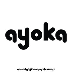 ayoka,unique luxury modern font alphabetical vector set