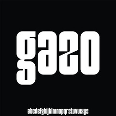 gazo, the geometric minimal alphabet. display font vector typeset