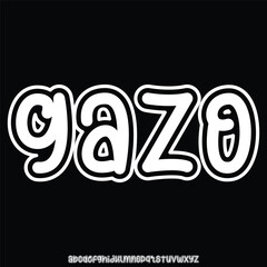 gazo, the geometric minimal alphabet. display font vector typeset