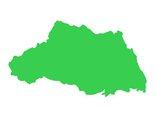 少しゆるい埼玉県地図 フチなし 関東