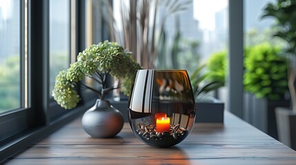 A glass logo mockup with a high-end finish.