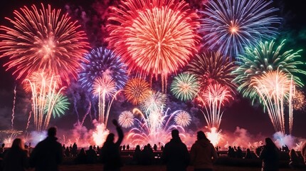 The Magic of New Year's Eve: Fireworks Painting the Night Sky in Brilliant Colors