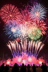 Festive Fireworks Fill the Sky: A Vibrant Start to the New Year