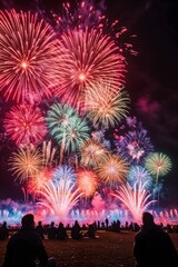 Explosions of Joy: Spectacular New Year's Fireworks Illuminate the Night Sky