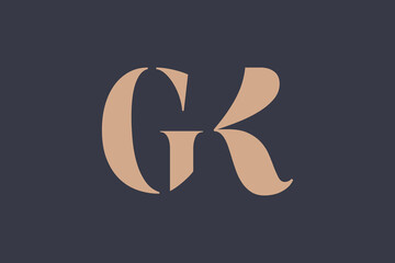 Obraz premium Abstract letter GJ logo. This logo icon incorporate with abstract shape in the creative way. Minimalist abstract letter logo.