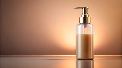 Product mockup pump bottle for cosmetic background