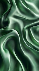 Obraz premium Silk fabric in a green color