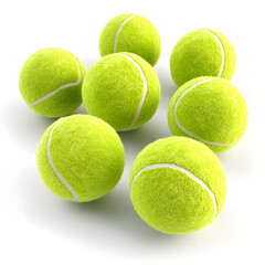tennis balls isolated on white