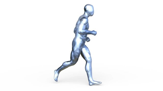 走る男性イメージ　3DCGレンダリング