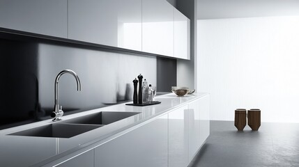 Modern Minimalist Kitchen with Sleek Design