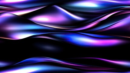 Fototapeta premium A stunning display of abstract design featuring gradient neon waves that glow softly, creating a vibrant wallpaper with blurred shapes in purple, blue, green, and pink hues SEAMLESS PATTERN