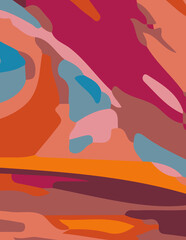 minimalist abstract aesthetic illustration. Modern style wall decoration. contemporary artistic poster. banners