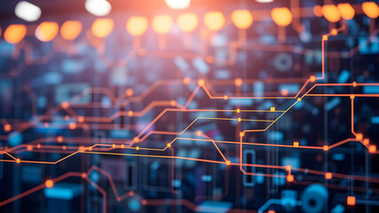 Visual data complexity. Complex data threads colorful graphic visualization. Abstract data graph. data science. AI generated image, ai