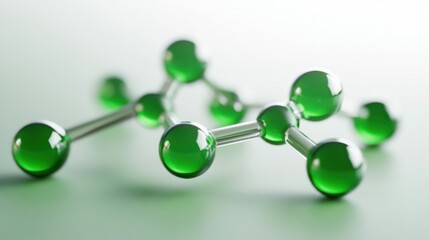 Obraz premium Captivating Green Molecular Structure: A Visual Exploration of Science and Innovation