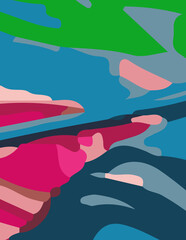 minimalist abstract aesthetic illustration. Modern style wall decoration. contemporary artistic poster. banners