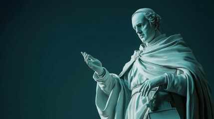 Elegant Sculpture of a Historical Figure: A Reflection on Culture and Religion