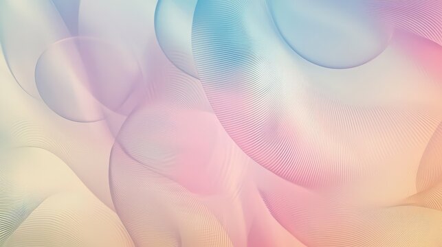 Abstract Pastel Flow a?" A soothing wallpaper design featuring circles and waves in pastel colors, creating a beautiful abstract pattern that inspires calm and creativity.