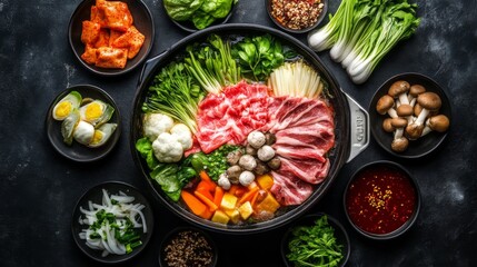 Fresh Ingredients for a Delicious Hot Pot Meal