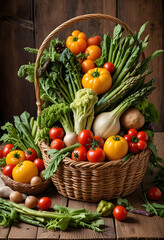 fresh vegetables in basket