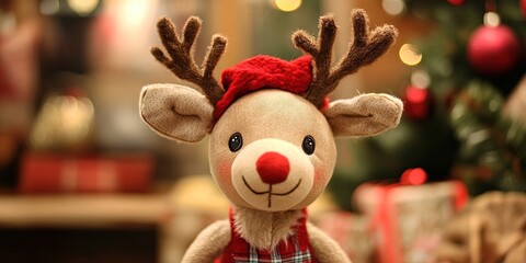 adorable stuffed animal reindeer