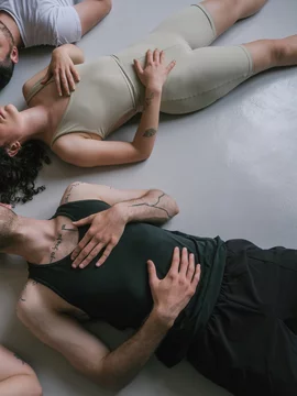Group Yoga Meditation With Anonymous People