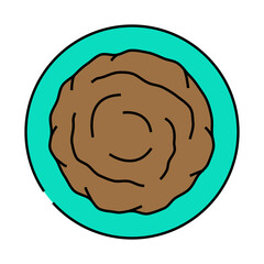 refried beans mexican cuisine line icon vector. refried beans mexican cuisine sign. isolated symbol illustration