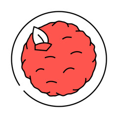 salsa mexican cuisine line icon vector. salsa mexican cuisine sign. isolated symbol illustration