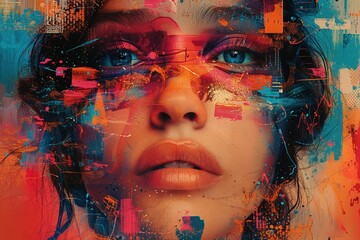 An art collage with images and  designs for a festival theme