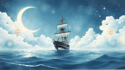 Obraz premium ship in the ocean