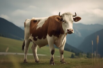cow in the mountains