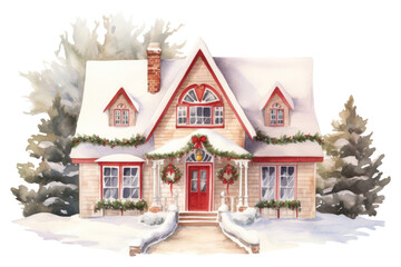 Fototapeta premium PNG Christmas house christmas architecture building.