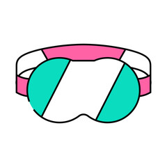 sleep mask night line icon vector. sleep mask night sign. isolated symbol illustration