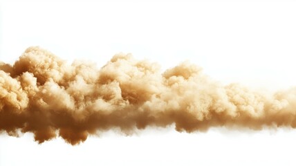 Dust storm envelops the horizon near desert landscape during daylight hours showcasing nature's power and beauty