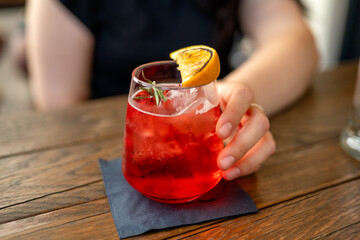 Negroni aperitif cocktail