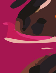 minimalist abstract illustration. Modern style wall decoration. Contemporary artistic poster